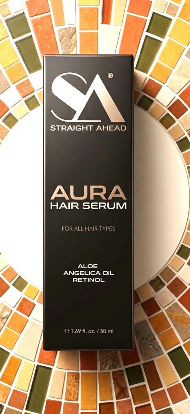 Straight Ahead Beauty Aura Hair Serum 1.69 oz 50ml Aloe Angelica Oil Retinol NEW